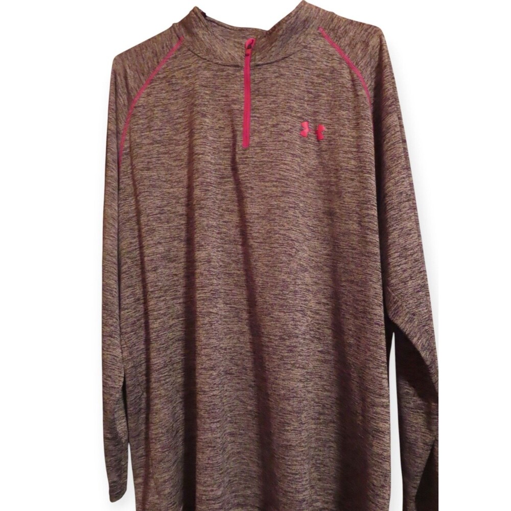Under Armour Women’s HeatGear 1/2 Zip Pullover Long Sleeve Shirt Two Xl Purple